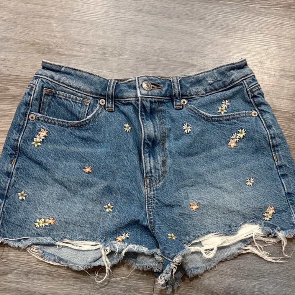American Eagle Floral Embroidered Shorts